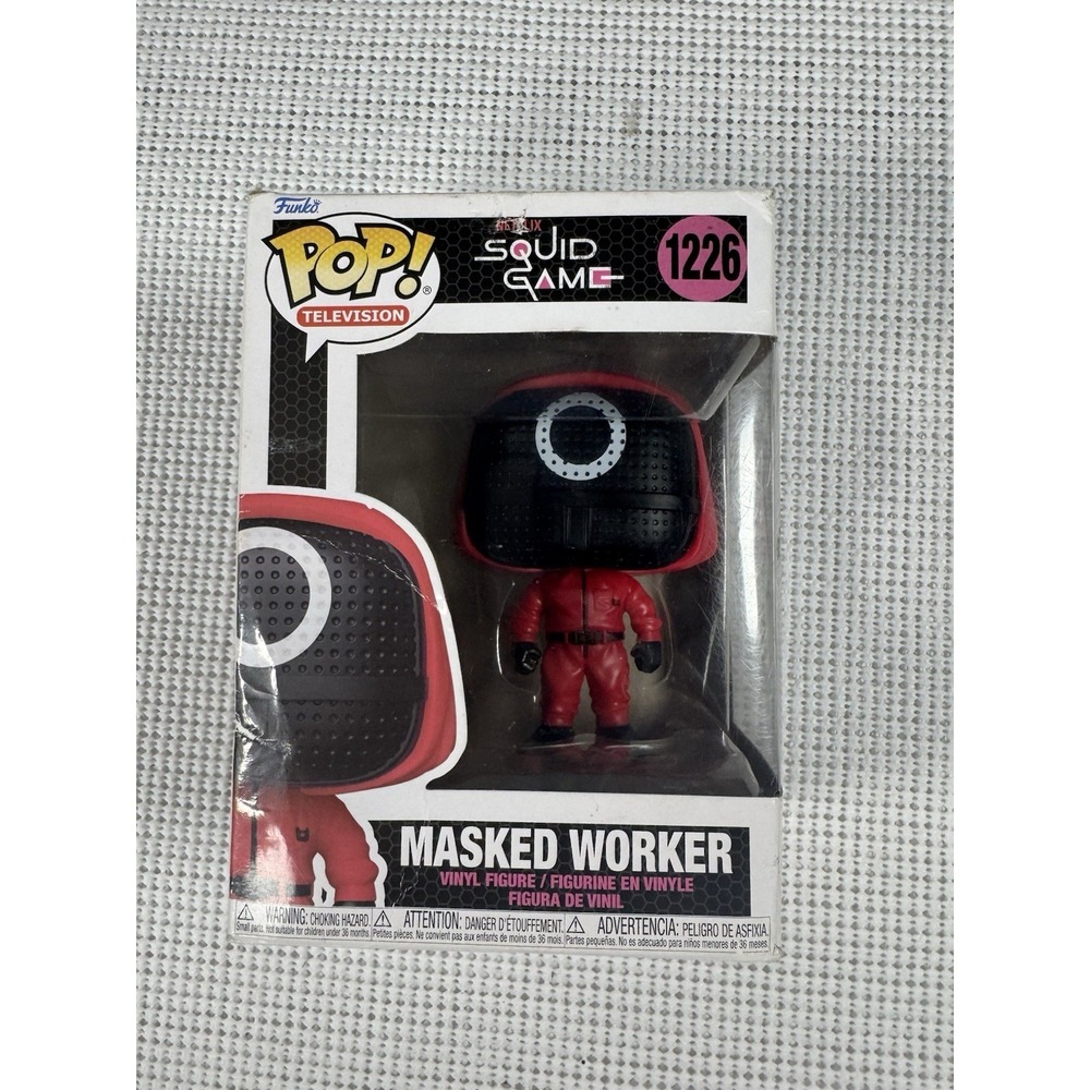 Funko Pop Squid Game Masked Worker 1226 Vinyl Figure Damaged Box